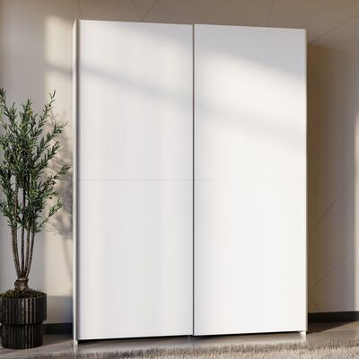 Candy vaatekaappi liukuovilla 150x210x39 cm valkoinen